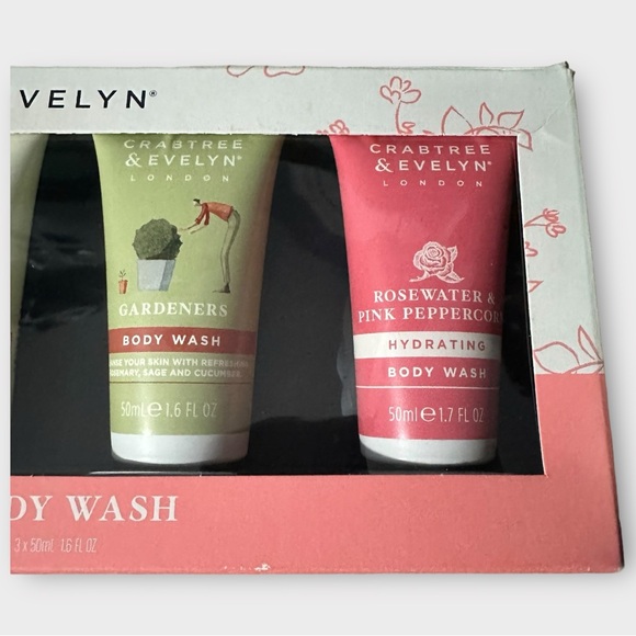 Crabtree & Evelyn NIB Body Lotion 2 x 50ml & Body Wash 3 x 50ml Set READ - Picture 5 of 11